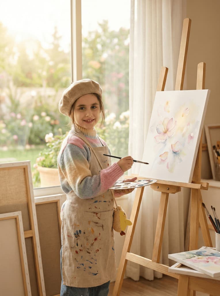 Wasan smiling and painting