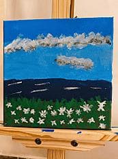 Hillside Meadow with White Blooms - gallery image 1