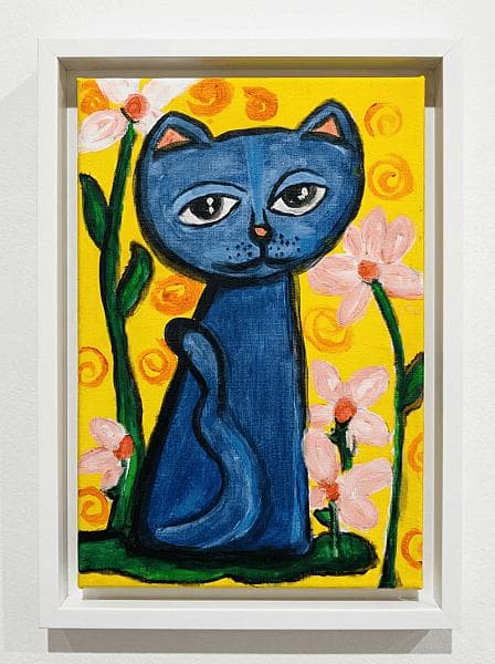 The Blue Cat in the Garden