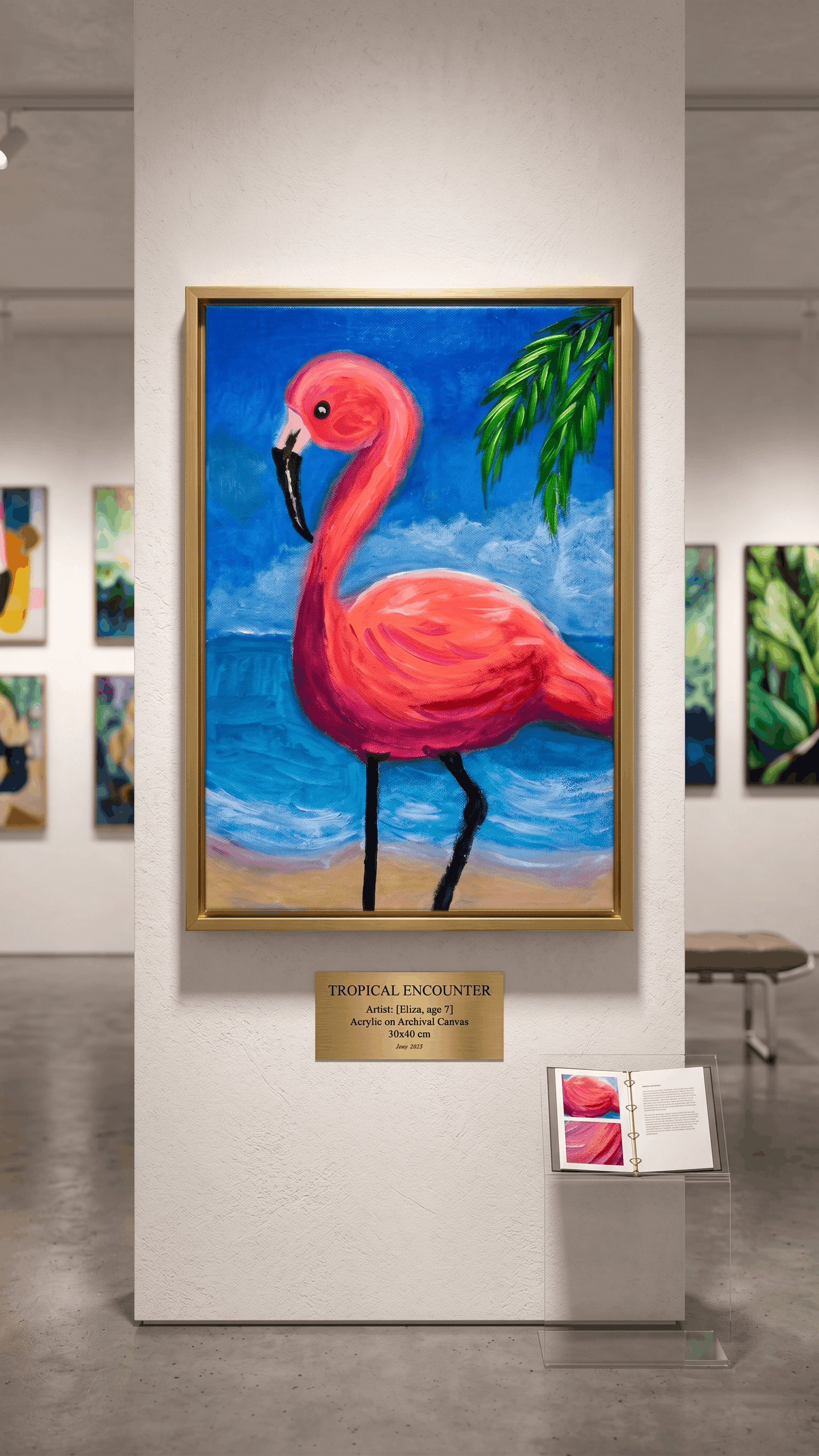 Tropical Encounter - artwork created with Acrylic on Canvas