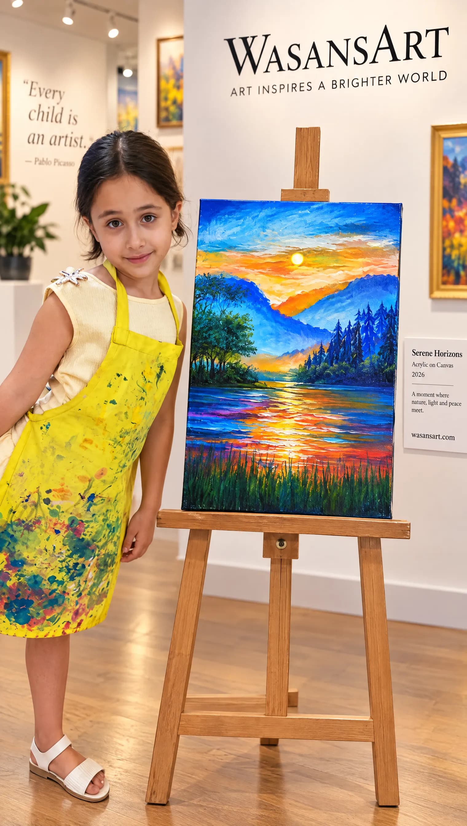 Sunset Serenity - artwork created with Acrylic on Canvas
