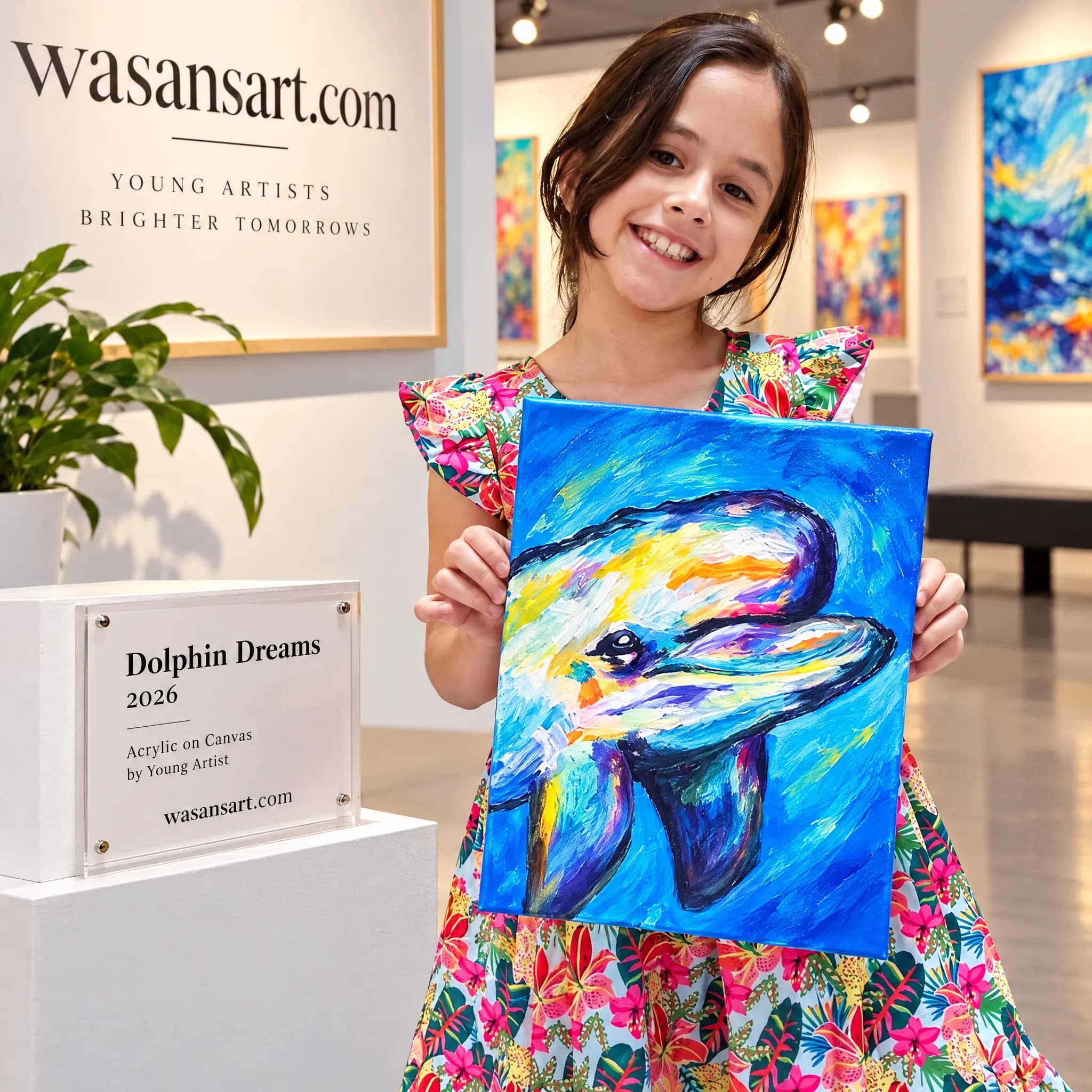 Dolphin Dreams - artwork created with Acrylic on Canvas